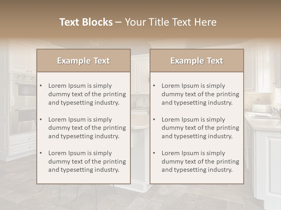 Kitchen With White Cabinetry PowerPoint Template