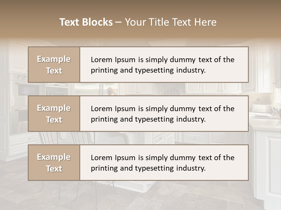 Kitchen With White Cabinetry PowerPoint Template