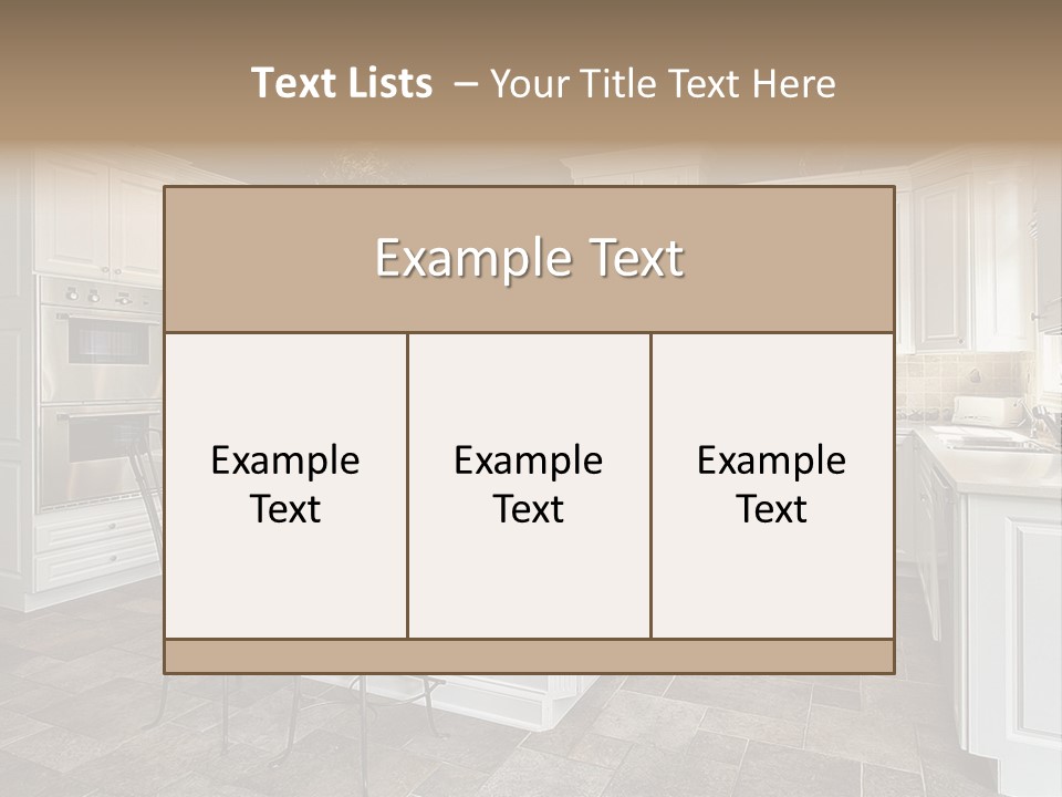 Kitchen With White Cabinetry PowerPoint Template