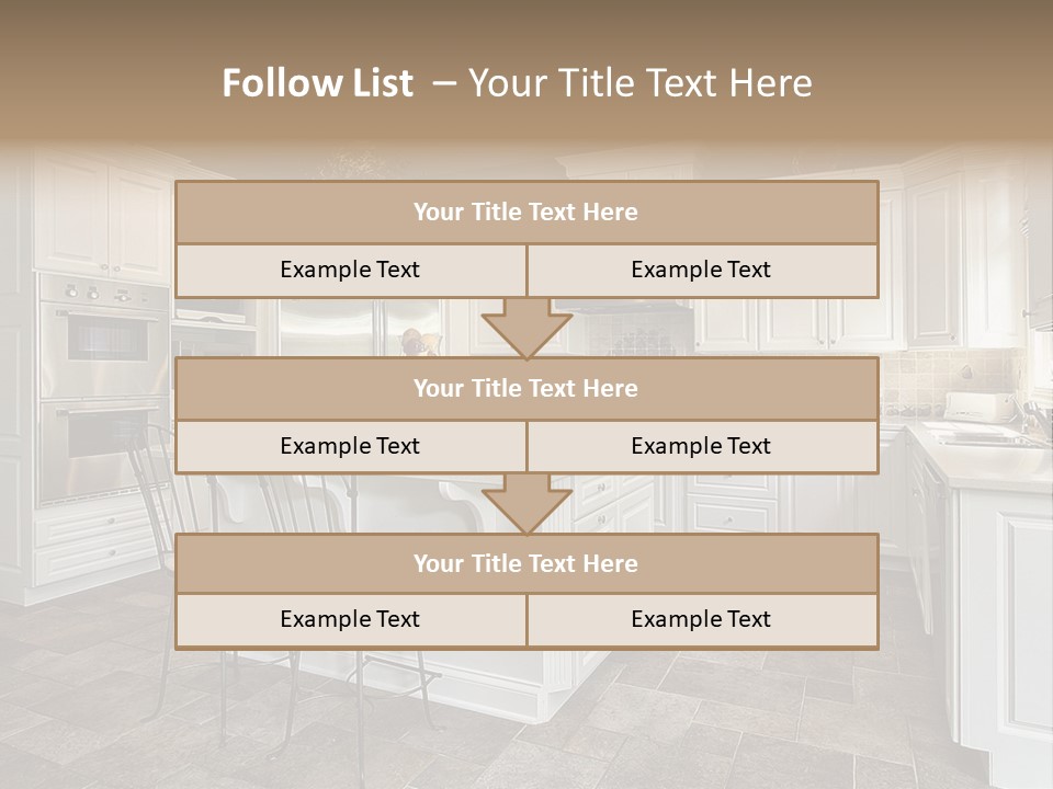 Kitchen With White Cabinetry PowerPoint Template