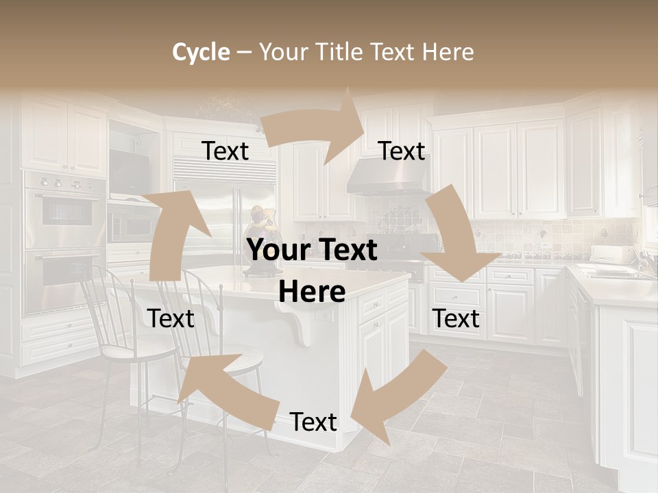 Kitchen With White Cabinetry PowerPoint Template