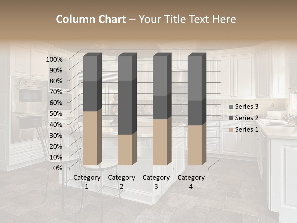 Kitchen With White Cabinetry PowerPoint Template