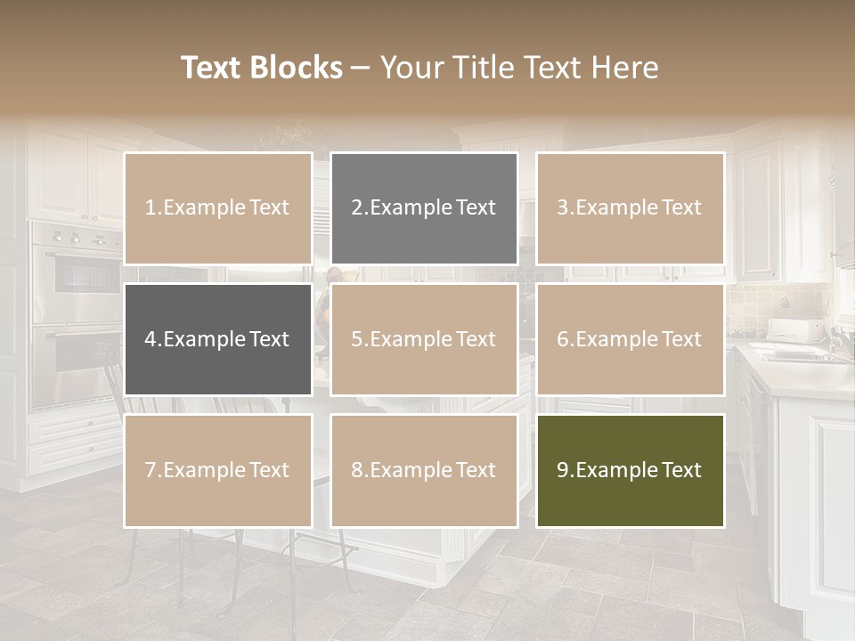 Kitchen With White Cabinetry PowerPoint Template