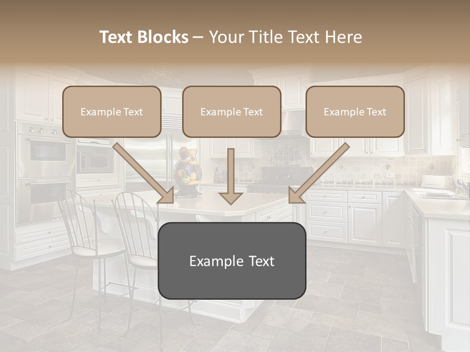 Kitchen With White Cabinetry PowerPoint Template