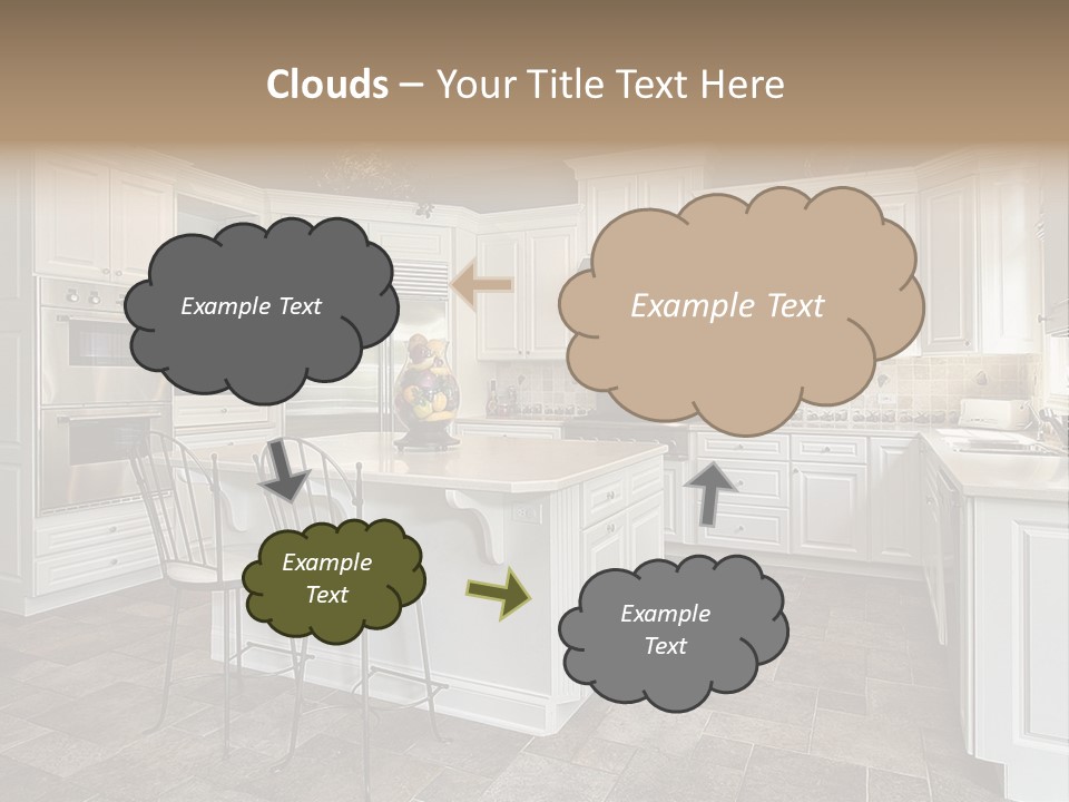 Kitchen With White Cabinetry PowerPoint Template