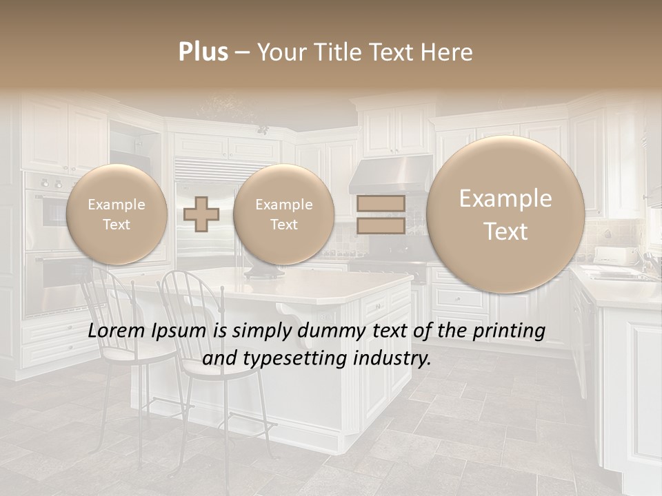 Kitchen With White Cabinetry PowerPoint Template