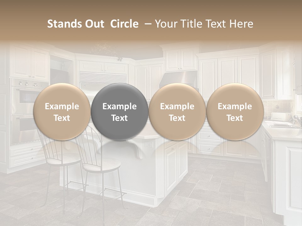 Kitchen With White Cabinetry PowerPoint Template