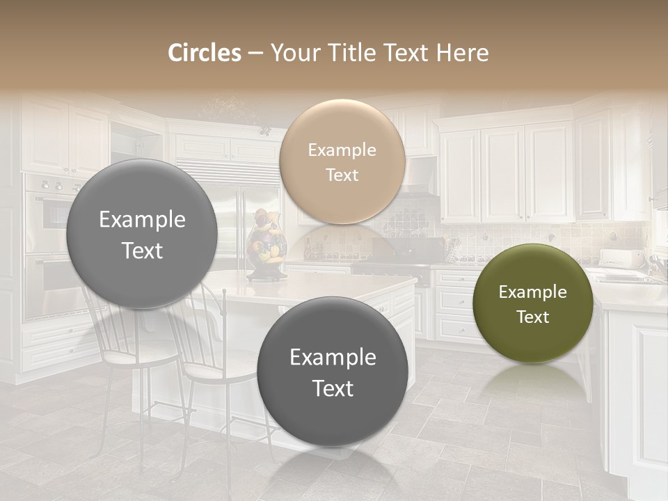 Kitchen With White Cabinetry PowerPoint Template