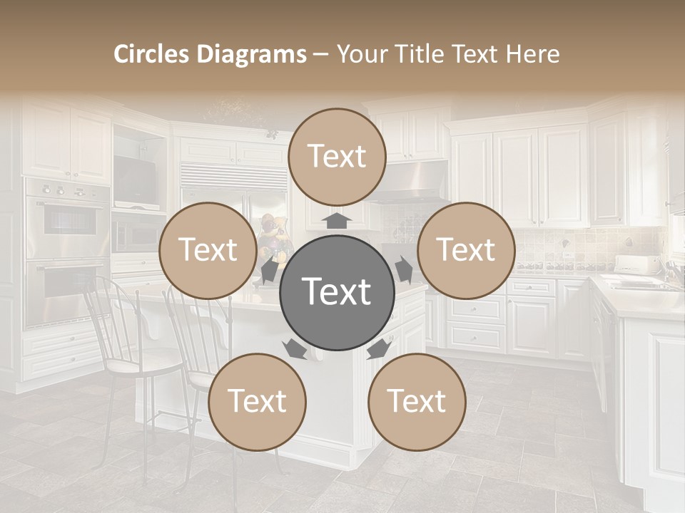 Kitchen With White Cabinetry PowerPoint Template