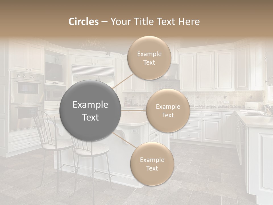 Kitchen With White Cabinetry PowerPoint Template