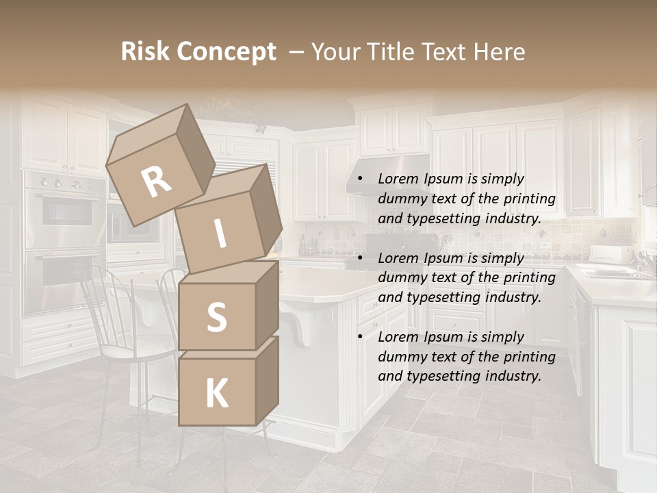 Kitchen With White Cabinetry PowerPoint Template