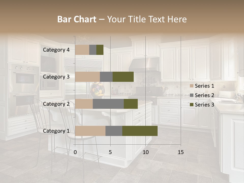 Kitchen With White Cabinetry PowerPoint Template