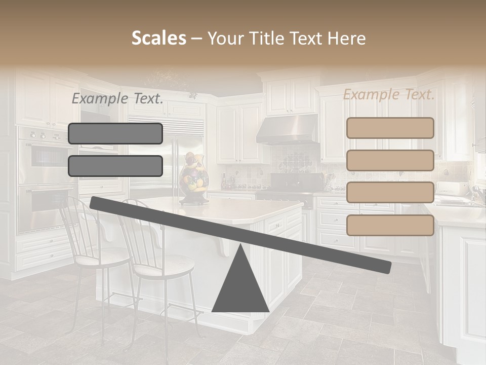 Kitchen With White Cabinetry PowerPoint Template