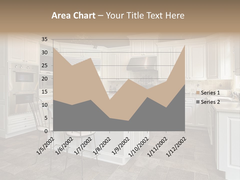 Kitchen With White Cabinetry PowerPoint Template