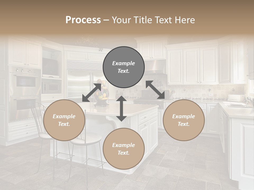 Kitchen With White Cabinetry PowerPoint Template