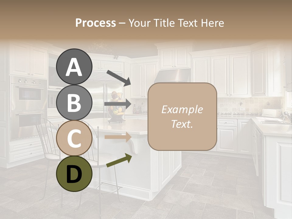 Kitchen With White Cabinetry PowerPoint Template