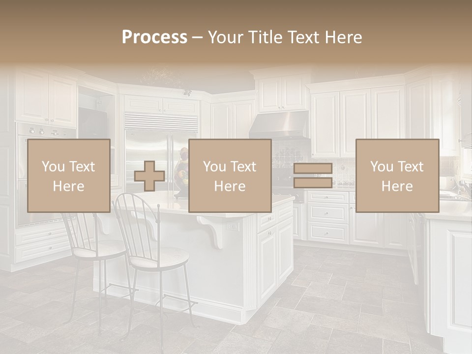 Kitchen With White Cabinetry PowerPoint Template