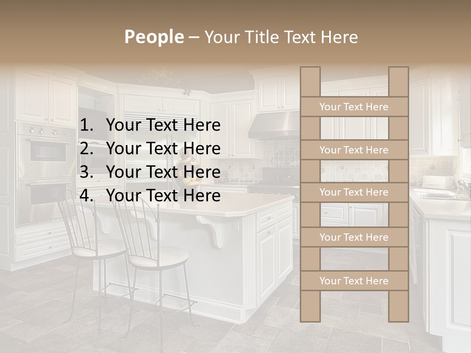 Kitchen With White Cabinetry PowerPoint Template