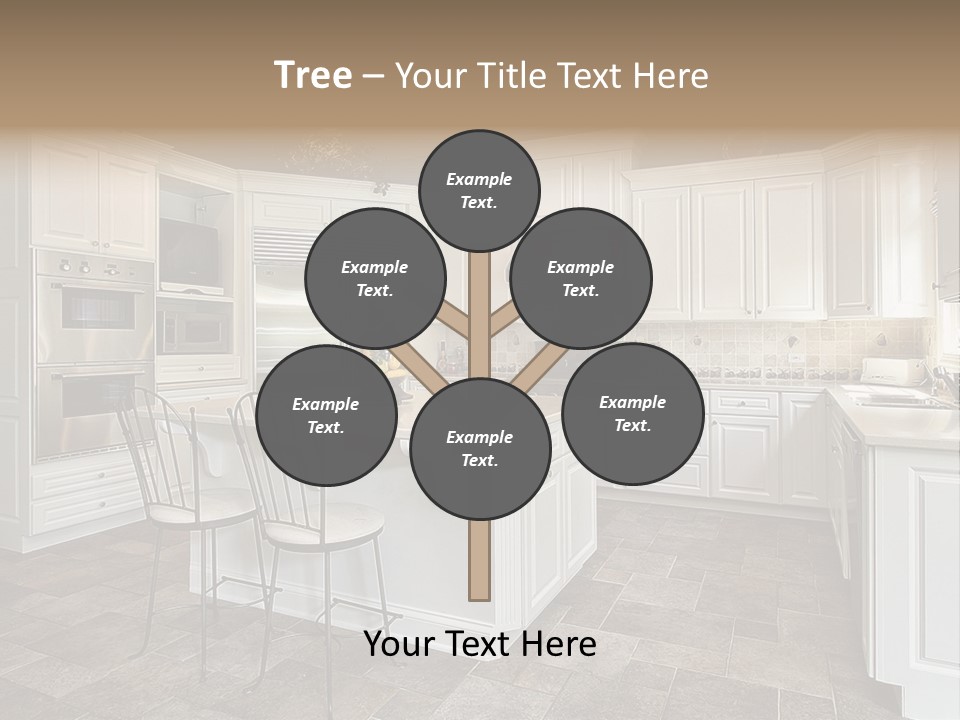 Kitchen With White Cabinetry PowerPoint Template