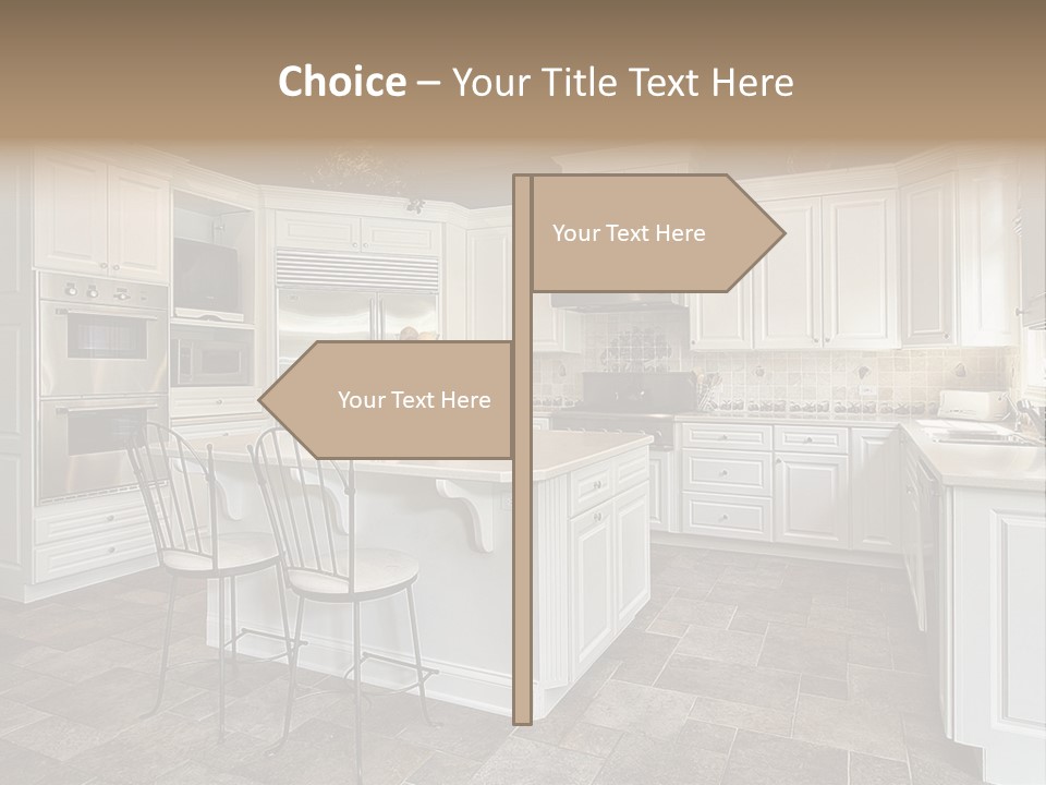 Kitchen With White Cabinetry PowerPoint Template