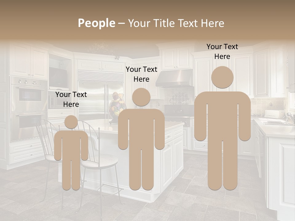 Kitchen With White Cabinetry PowerPoint Template