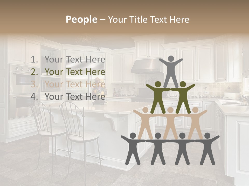 Kitchen With White Cabinetry PowerPoint Template