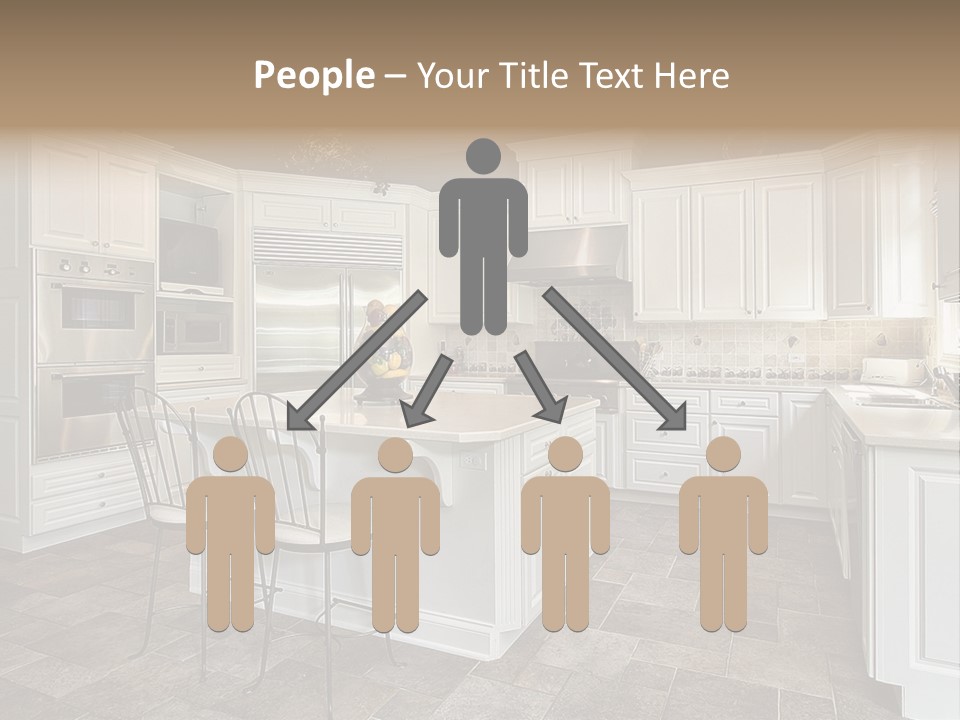 Kitchen With White Cabinetry PowerPoint Template