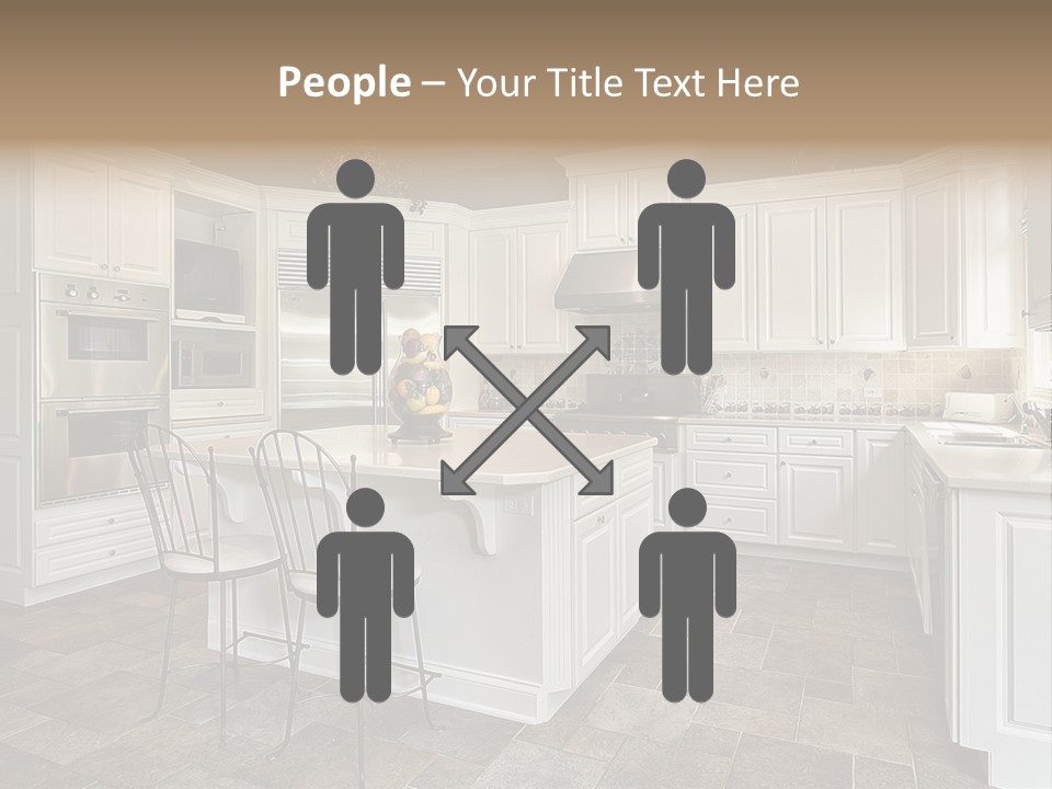 Kitchen With White Cabinetry PowerPoint Template