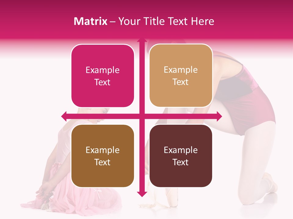 Young Female Ballet Dancer Showing A Young Dancer How To Tie A Ballet Pointe Shoe Against A White Background. Not Isolated PowerPoint Template