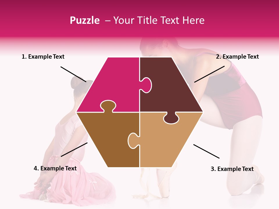 Young Female Ballet Dancer Showing A Young Dancer How To Tie A Ballet Pointe Shoe Against A White Background. Not Isolated PowerPoint Template