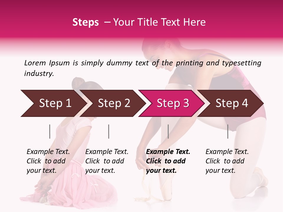 Young Female Ballet Dancer Showing A Young Dancer How To Tie A Ballet Pointe Shoe Against A White Background. Not Isolated PowerPoint Template