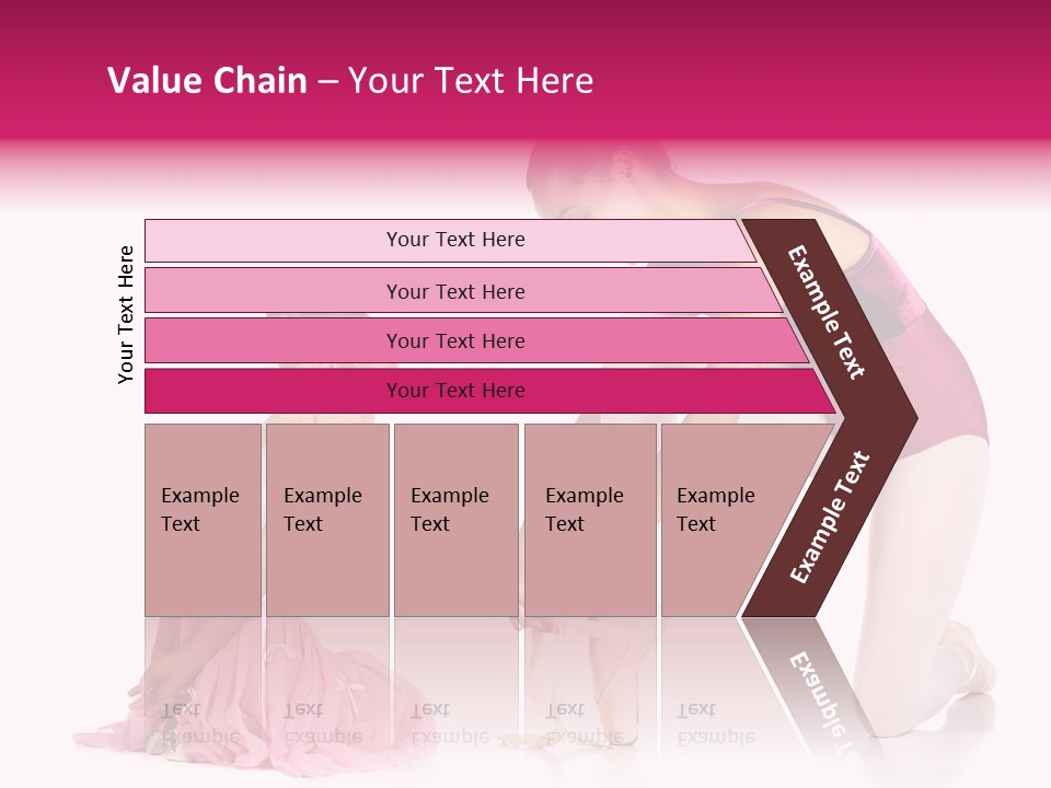 Young Female Ballet Dancer Showing A Young Dancer How To Tie A Ballet Pointe Shoe Against A White Background. Not Isolated PowerPoint Template