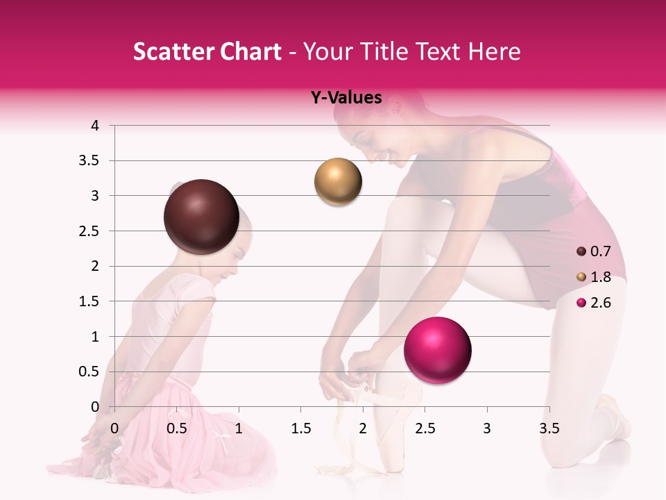 Young Female Ballet Dancer Showing A Young Dancer How To Tie A Ballet Pointe Shoe Against A White Background. Not Isolated PowerPoint Template