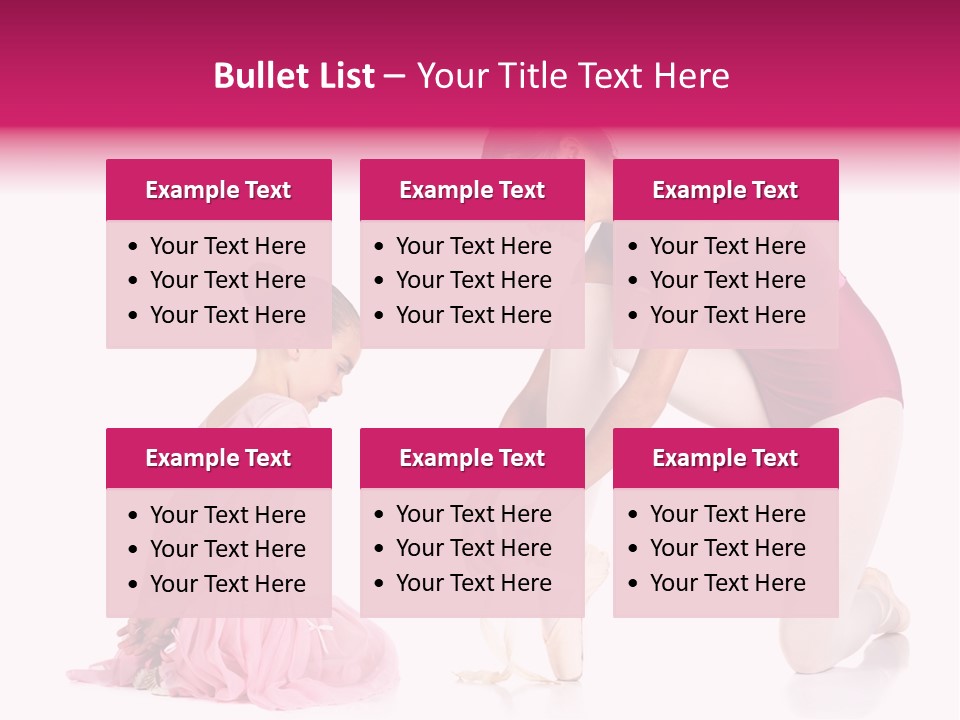 Young Female Ballet Dancer Showing A Young Dancer How To Tie A Ballet Pointe Shoe Against A White Background. Not Isolated PowerPoint Template