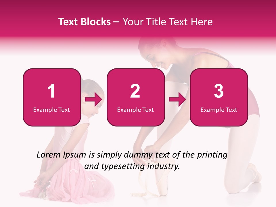 Young Female Ballet Dancer Showing A Young Dancer How To Tie A Ballet Pointe Shoe Against A White Background. Not Isolated PowerPoint Template