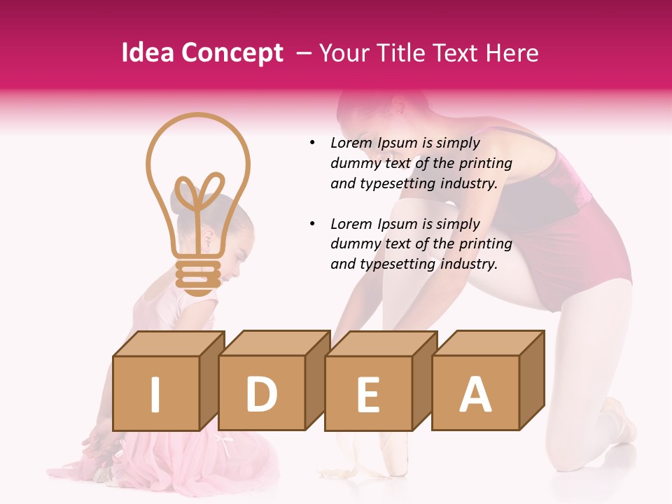 Young Female Ballet Dancer Showing A Young Dancer How To Tie A Ballet Pointe Shoe Against A White Background. Not Isolated PowerPoint Template