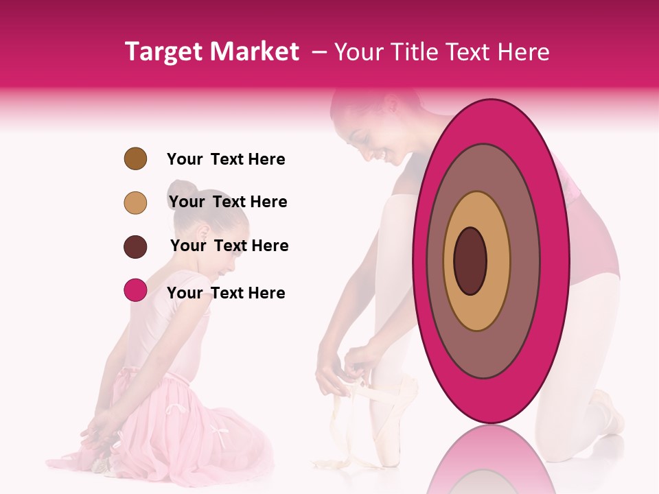 Young Female Ballet Dancer Showing A Young Dancer How To Tie A Ballet Pointe Shoe Against A White Background. Not Isolated PowerPoint Template