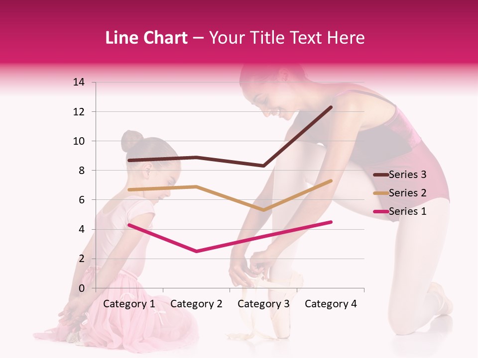 Young Female Ballet Dancer Showing A Young Dancer How To Tie A Ballet Pointe Shoe Against A White Background. Not Isolated PowerPoint Template