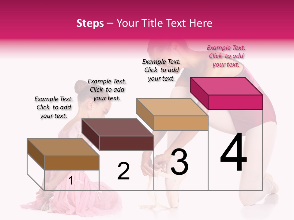 Young Female Ballet Dancer Showing A Young Dancer How To Tie A Ballet Pointe Shoe Against A White Background. Not Isolated PowerPoint Template