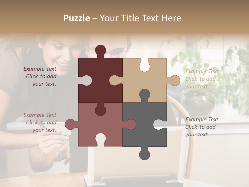 A Happy Couple Holding A Credit Card Shopping Online PowerPoint Template