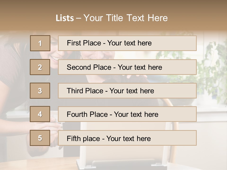 A Happy Couple Holding A Credit Card Shopping Online PowerPoint Template