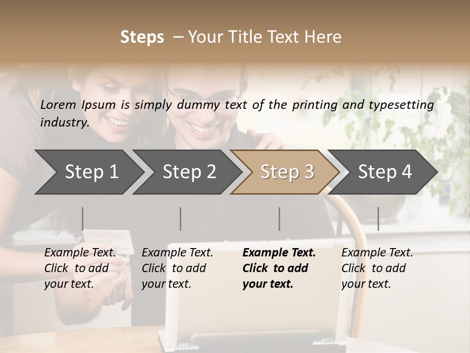 A Happy Couple Holding A Credit Card Shopping Online PowerPoint Template