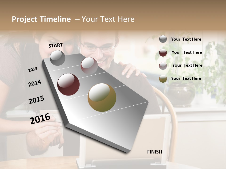 A Happy Couple Holding A Credit Card Shopping Online PowerPoint Template