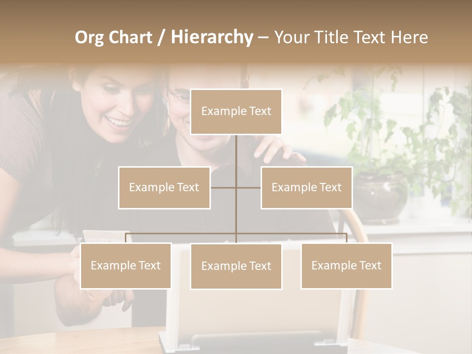 A Happy Couple Holding A Credit Card Shopping Online PowerPoint Template