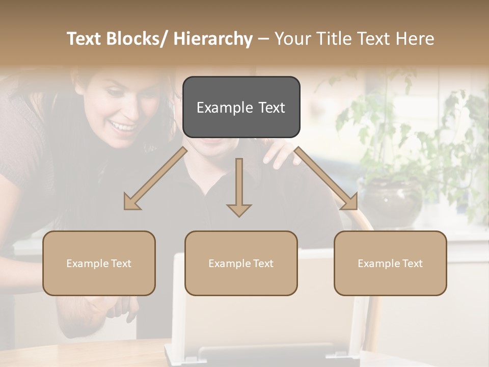 A Happy Couple Holding A Credit Card Shopping Online PowerPoint Template
