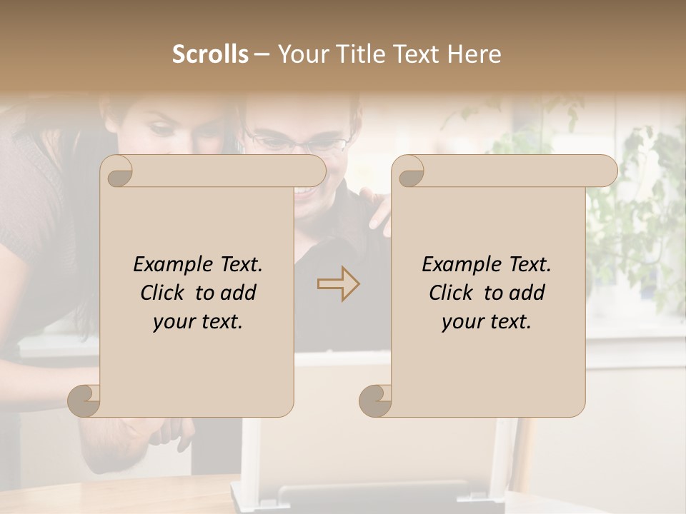 A Happy Couple Holding A Credit Card Shopping Online PowerPoint Template