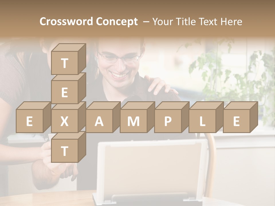 A Happy Couple Holding A Credit Card Shopping Online PowerPoint Template