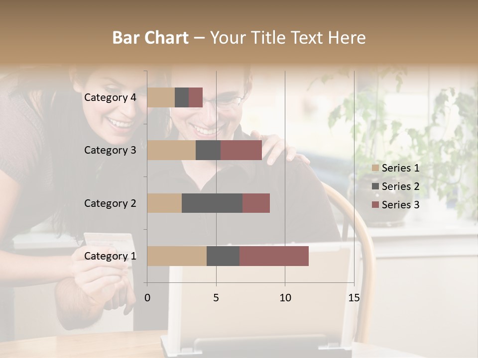 A Happy Couple Holding A Credit Card Shopping Online PowerPoint Template