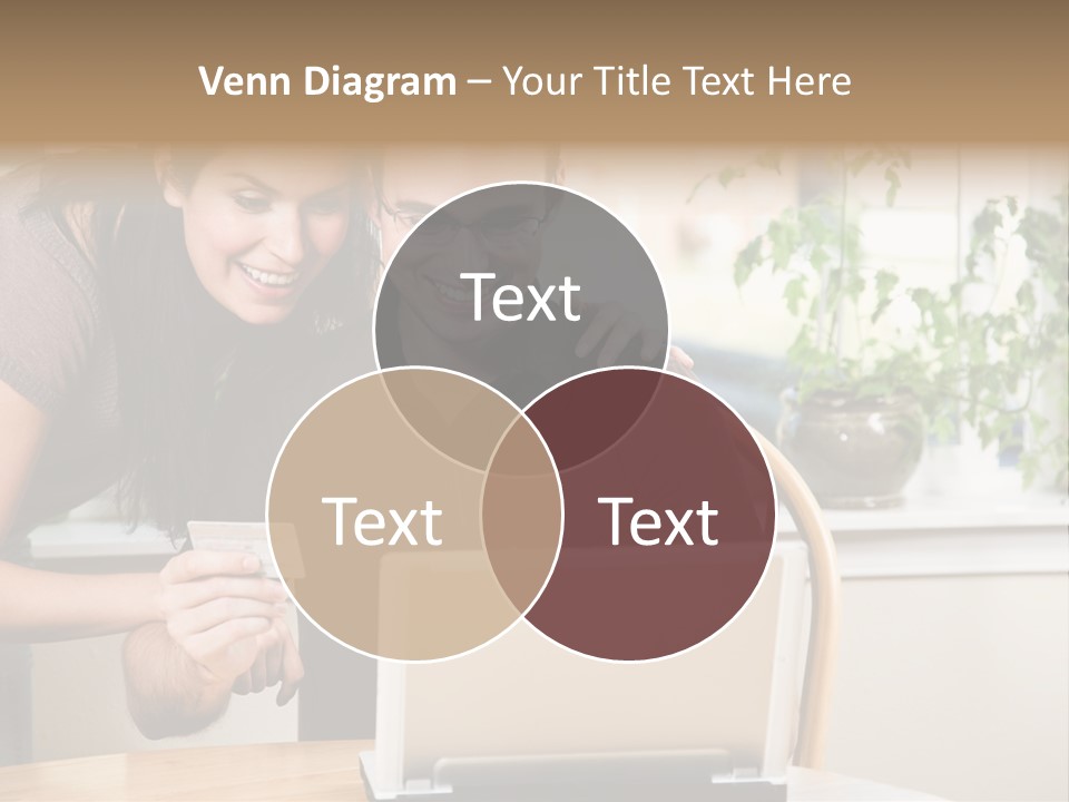 A Happy Couple Holding A Credit Card Shopping Online PowerPoint Template