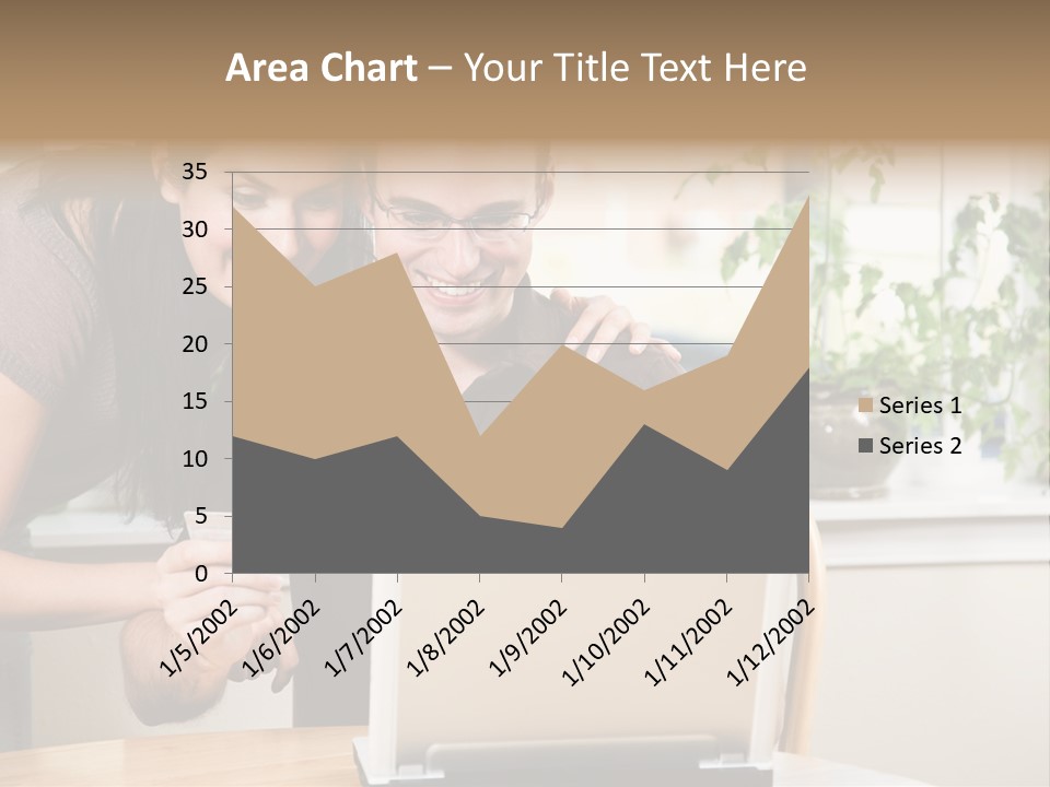 A Happy Couple Holding A Credit Card Shopping Online PowerPoint Template